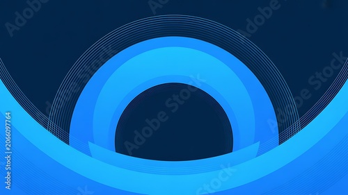 A macro photograph of two large round abstract shapes in blue hues