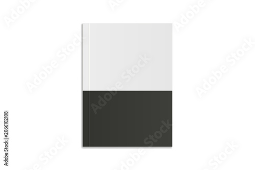 Fotografía Minimalist Closed Hardcover Book with Two‑Tone Gray Cover Design Featuring Light