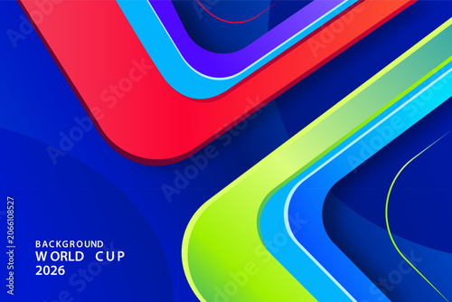 Colorful abstract world cup background illustration