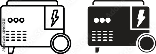 Generator icon for web. Thin outline icons pack. Vector illustration