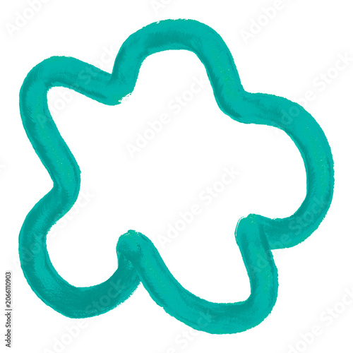 Isolated abstract paint brush stroke on transparent background. Colorful artistic texture for creative design, decoration and digital art.