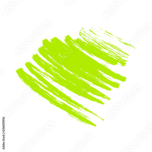 Isolated abstract paint brush stroke on transparent background. Colorful artistic texture for creative design, decoration and digital art.