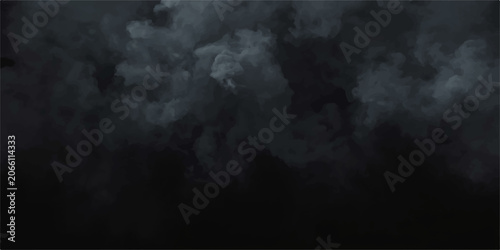 Foto Abstract Smoke and Dark Clouds on a Black Night Sky Background