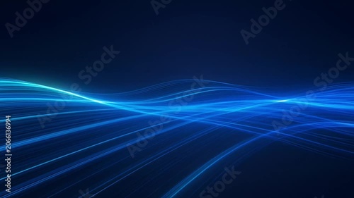 Abstract blue waves background with flowing lines and modern design