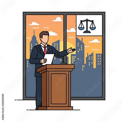 Businessman presenting in modern office setting.