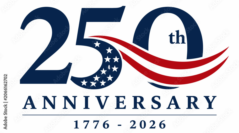 Fototapeta premium Celebration of 250th Anniversary with Logo Design 1.