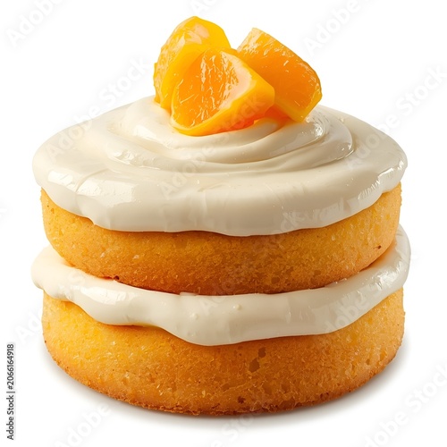 fruit cake isolated on white