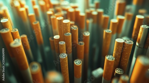 Cigarettes arranged together to symbolize the ongoing challenges of tobacco regulation in public spaces.