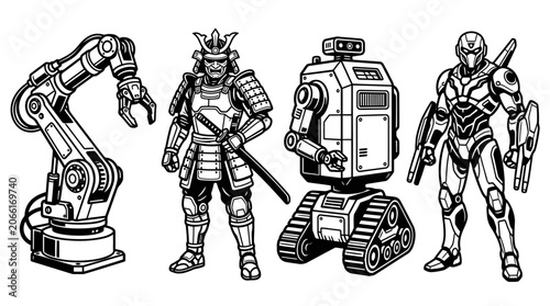 Photos Robots and Samurai: Futuristic, Tech, and Tradition