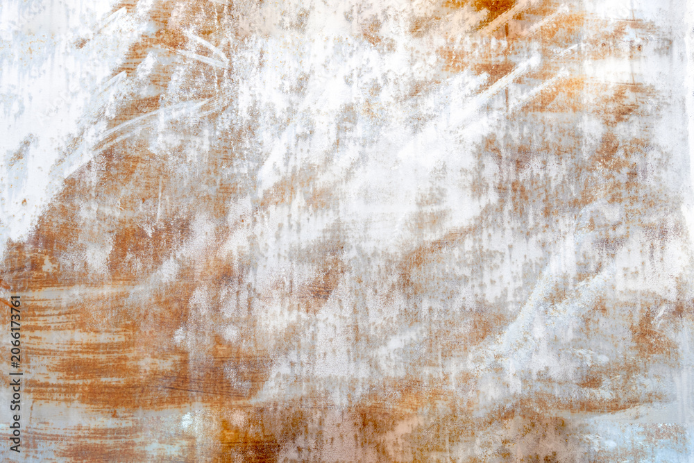 Fototapeta premium Rust dirty metal wall or plate used as old metal background texture