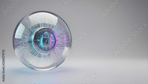 Futuristic cybersecurity protection with secure digital network technology concept