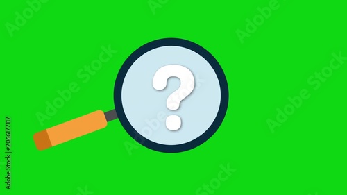 Question Mark Icon Animation Green Screen 4K Resolution