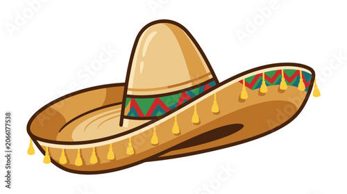 Colorful Traditional Mexican Sombrero Hat for Cultural Celebrations.