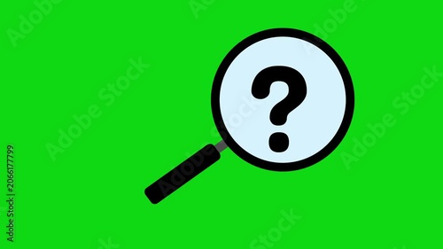 Question Mark Icon Animation Green Screen 4K Resolution