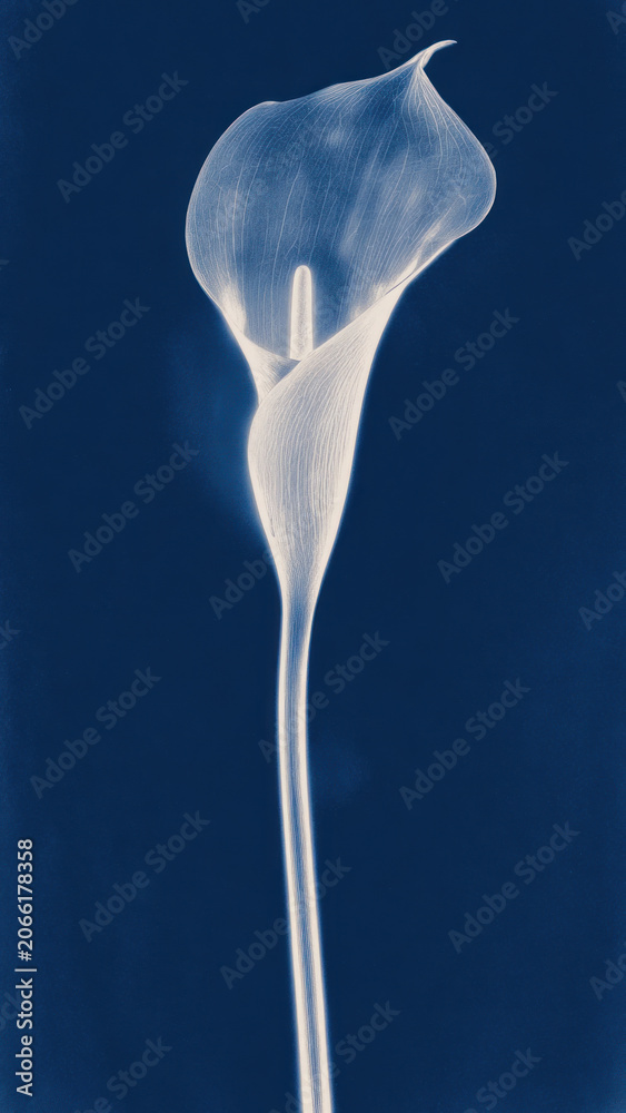 Obraz premium Elegant white calla lily silhouette