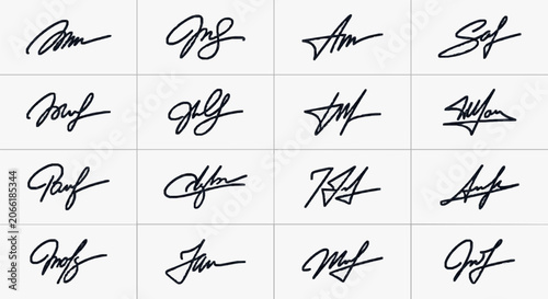 Photos Collection of Handwritten Signatures and Autographs.