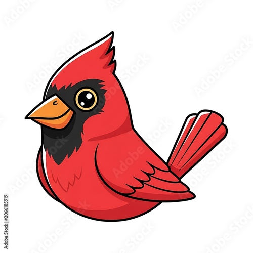 Cartoon red rooster with sunglasses and megaphone.