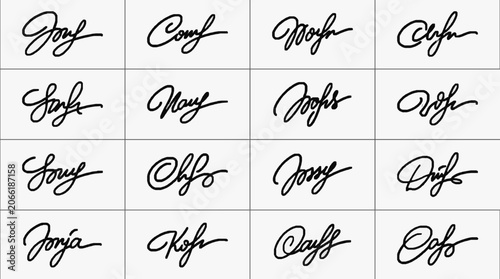 Photos Collection of Handwritten Signatures and Autographs.
