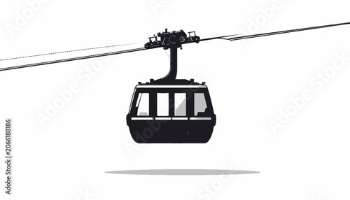 Obraz na plátně Cable Car Gondola Transportation Vehicle.