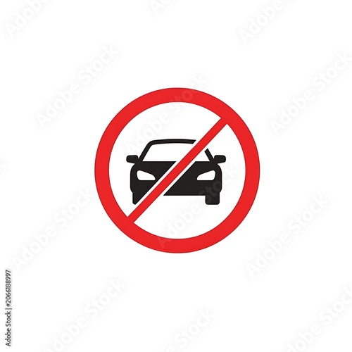 No parking sign with car and bicycle prohibition.