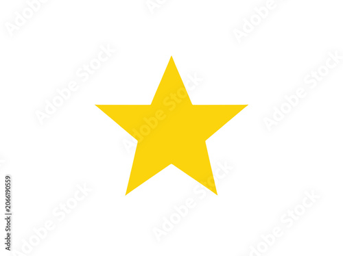 Yellow Star Icon Vector Illustration, Isolated Transparent Background for Rating and Favorite Symbol in UI Design