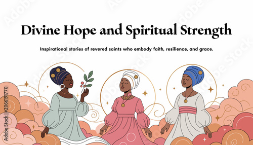 Fotografie Divine Hope and Spiritual Strength: Inspirational stories of revered saints who embody faith, resilience, and grace