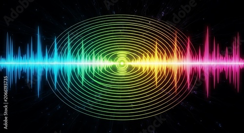 Vibrant Sound Wave Graphic Design Element.