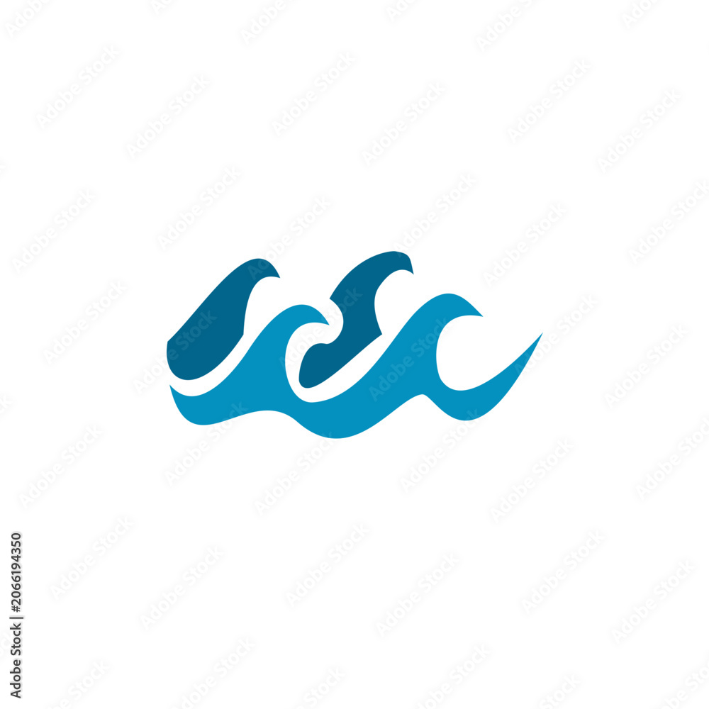 Fototapeta premium Vector illustration of ocean waves
