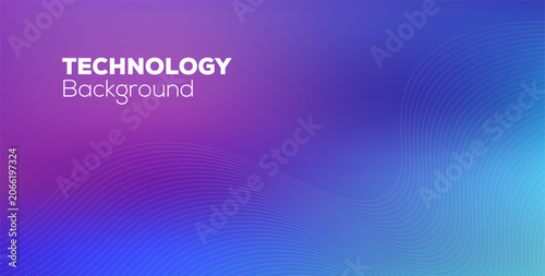 Abstract technology background with smooth flowing lines and vibrant purple and blue gradient creative digital wallpaper.
