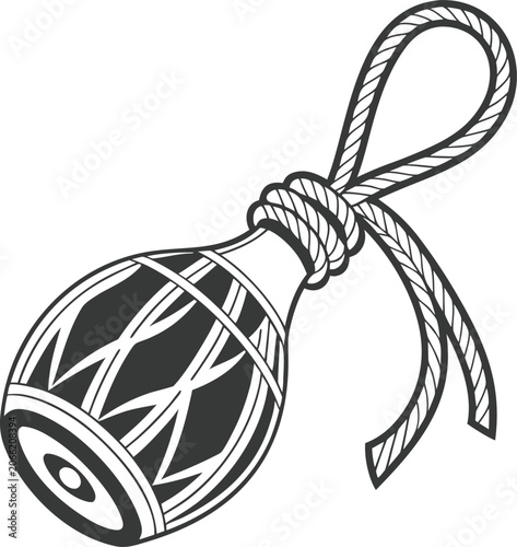 christmas ball with ribbon