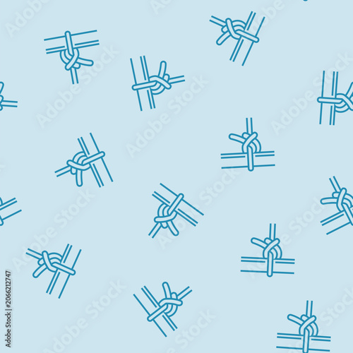 Obraz na plátně buntline hitch nautical knot vector line seamless pattern buntline hitch nautica