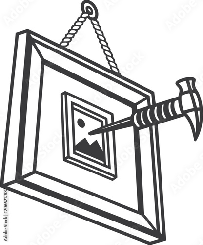 black and white cartoon illustration