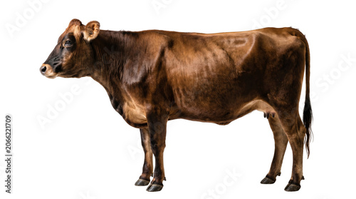 Brown Cow – High‑Resolution Farm Animal Portrait Representing Strength, Nature, and Agriculture for Livestock, Dairy, and Creative Projects