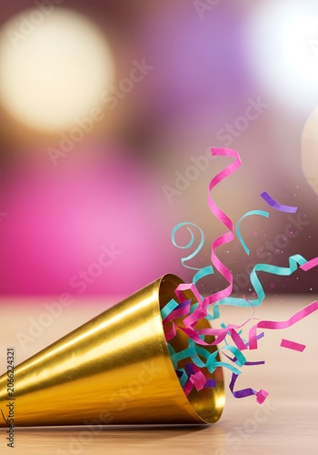 Golden Confetti Burst
