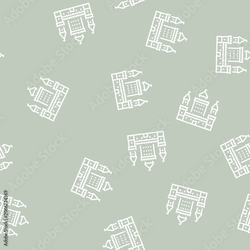 Foto kingdom fairy tale vector line seamless pattern kingdom fairy tale sign illustra