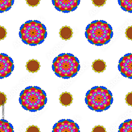 Vector Colored Mandala Round Colored Mandala Design 