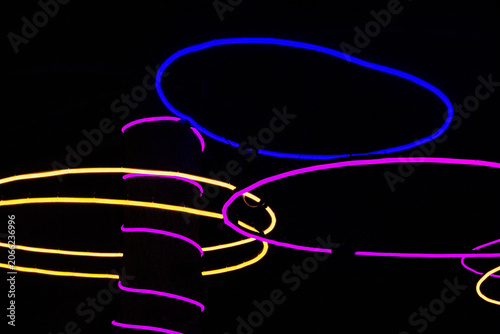 Photos Colorful Neon Tube Spiral Installation