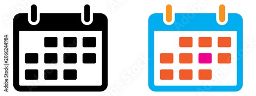 Quadro su tela Calendar or appointment schedule icon vector illustration