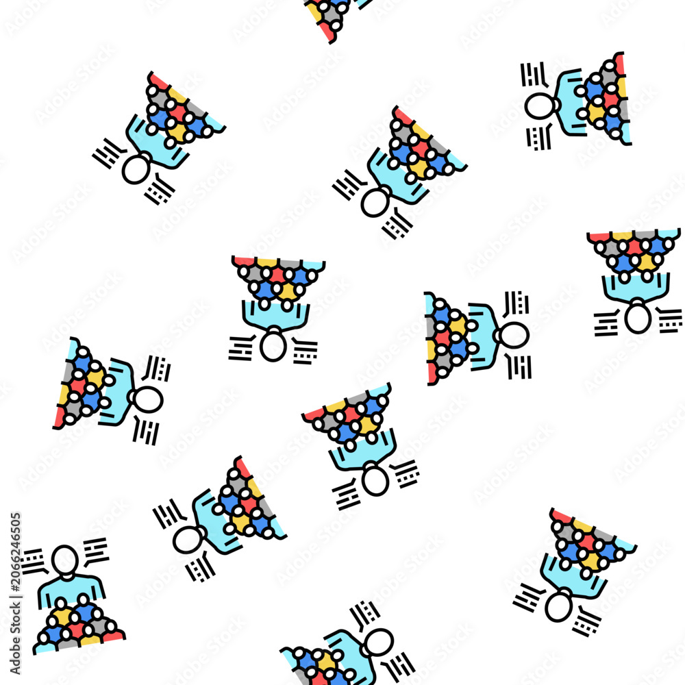 Fototapeta premium social expert vector seamless pattern social expert sign illustration