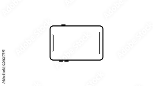 phone and arrow icon animation on a white background,with 4k video animation.