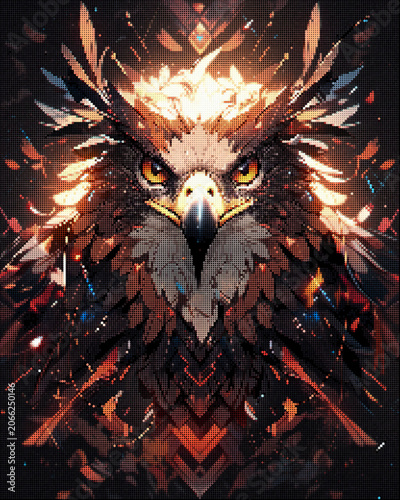 Majestic Philippines Tribal Eagle Geometric Art Background