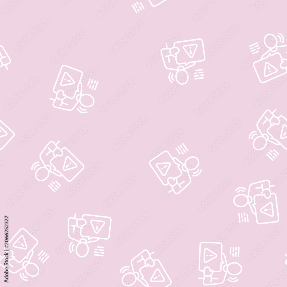 Obraz premium prosecution law vector line seamless pattern prosecution law sign illustration