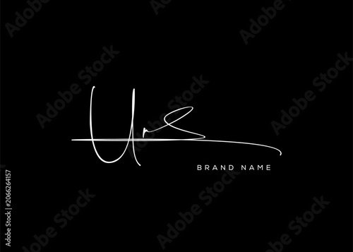 UR letter beauty cursive handwriting logo. vector logo| abstract logo| minimalist logo| brand identity| calligraphy design.