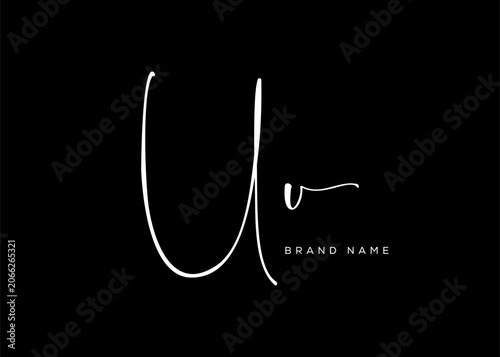 UT letter beauty cursive handwriting logo. vector logo| abstract logo| minimalist logo| brand identity| calligraphy design.