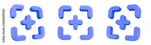 plus scan icon 3d rendering