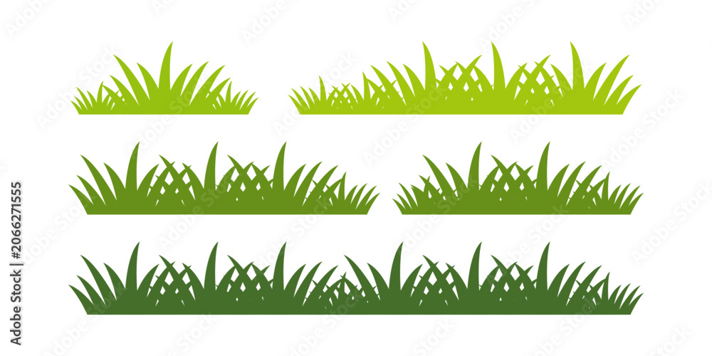 Fototapeta premium green grass illustration, sustainable grass nature, grass design in flat style 
