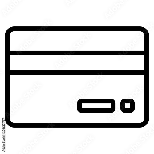 Fotografia Credit card icon with magnetic stripe and chip design