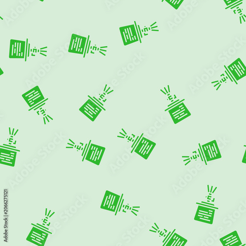 Bild auf Leinwand teleprompter news media vector glyph seamless pattern teleprompter news media si