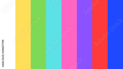Vibrant and Bright Vertical Color Bar Pattern Showcasing a Diverse Spectrum of Hues, Ideal for Abstract Backgrounds and Graphic Design Elements