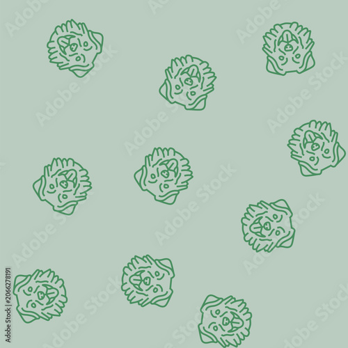Schilderij op canvas australian shepherd dog puppy pet vector line seamless pattern australian shephe